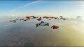 World Record 61 Wingsuiters Fly Together