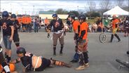 Brutal hit in Unicycle Football