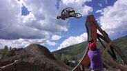 Garrett Robertson. The First One to step up to the loop jump