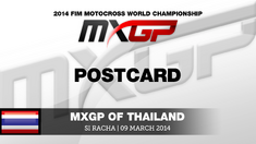 MXGP of Thailand 2014 Postcard - Motocross MXGP of Thailand 2014 Postcard - Motocross
