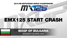 EMX125 Round of Bulgaria 2014 Start Crash - Motocross EMX125 Round of Bulgaria 2014 Start Crash - Motocross